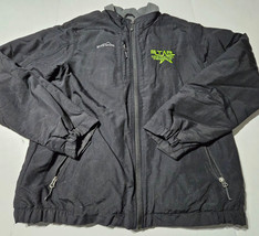 Eddie Bauer Nylon Work Jacket Sherpa Fleece Lined Rain &amp; Wind Resistant Men&#39;s Lg - $24.14