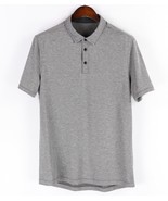 Lululemon Evolution Polo Shirt Mens Medium Heather Gray Short Sleeve - £22.60 GBP