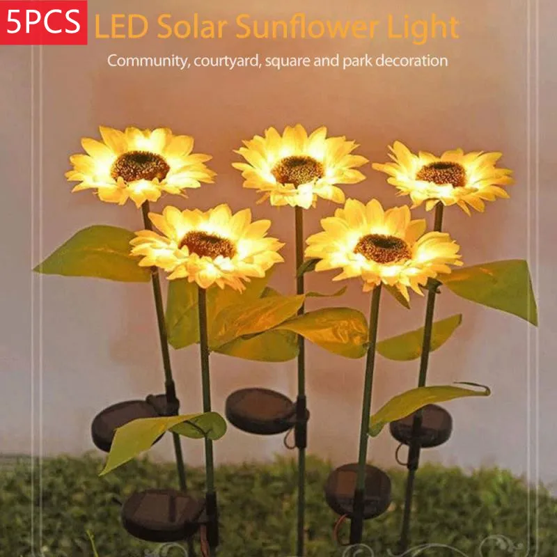 LED Solar Flower Light Outdoor Waterproof Garden Decoration Lawn Light scape Dec - £91.77 GBP