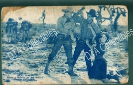 NEAL HART SAVES WOMAN!-SILENT FILM-1920s-ARCADE CARD FR - $18.47