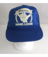Vintage Hawaii Hang Loose Blue Corded Mesh Back Unisex Snapback Baseball... - $15.83