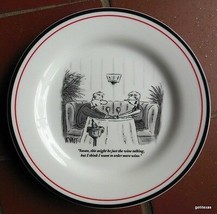Wine Snobs Cartoons from the New Yorker Snack Plate 8&quot; Restoration Hardware D - £10.25 GBP
