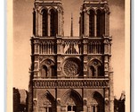 Gotico Cathedral Notre Dame De Parigi Francia Unp Wb Cartolina W22 - $3.36
