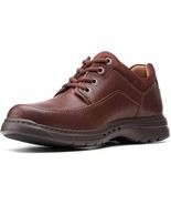 Clarks Men&#39;s Un Brawley Lace Oxford Mahogany Leather Size 11.5 Wide - €118,64 EUR