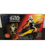 1995 Star Wars The Power of the Force Imperial Speeder Bike W/Imperial Scout MIB - $19.79