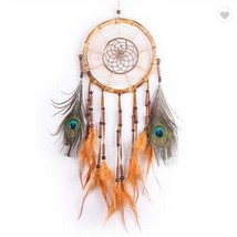 Dreamcatcher Handmade Traditional Peacock Feather Wall Art - £17.98 GBP