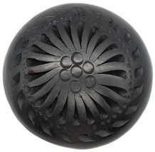 Oaxaca Mexico Black Pottery Trinket Box with Incised Lid Donna Rosa Style - £11.98 GBP