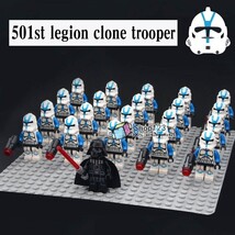 21pcs Star Wars 501st Legion Minifigures Darth Vader Leader Clone Troopers Block - £26.37 GBP