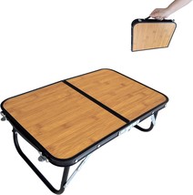 Ultralight Compact Mini Camping Table, Folding Side Low Table For, Bamboo Color - $39.31