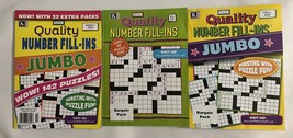 Lot of (3) Quality Number Fill-Ins Jumbo Puzzle Books Volumes 2021 2023 - £14.34 GBP