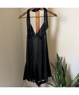 BCBG Maxazria Dress Womens Black Halter Tie Lined 100% Silk LBD Cocktail... - £31.14 GBP