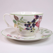 Vintage Charter Club Home Macy&#39;s Cup And Saucer With Wild Flowers Colorful Rare - £8.96 GBP