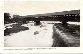 Manchester NH Postcard New Hampshire Amoskeag Bridge Merrimac River c1905 - £3.87 GBP