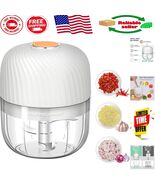 Electric Garlic Chopper: Portable 250ml Mini Food Processor for Quick Prep - $737.21 MXN