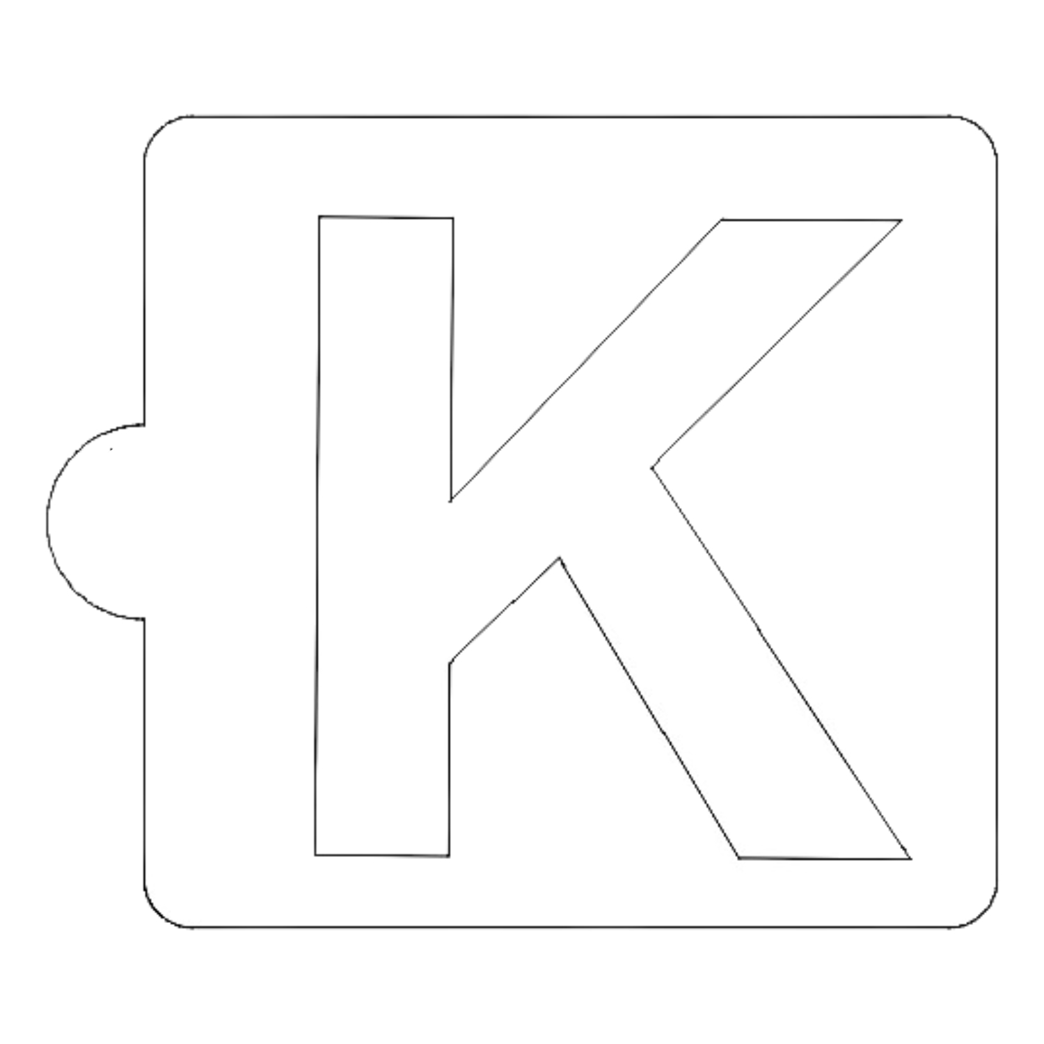 K Letter Alphabet Stencil for Cookies or Cakes USA Made LS107K - $3.99