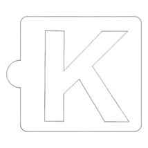 K Letter Alphabet Stencil for Cookies or Cakes USA Made LS107K - £3.21 GBP