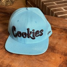 COOKIES 3D Embroidered Hip Hop Snapback Adjustable Baseball Cap Hat Blue - £11.86 GBP