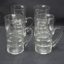 Vintage Crystal Mugs Lot of 4 Etched Nautical Theme Sailing Ship NOS - $93.99