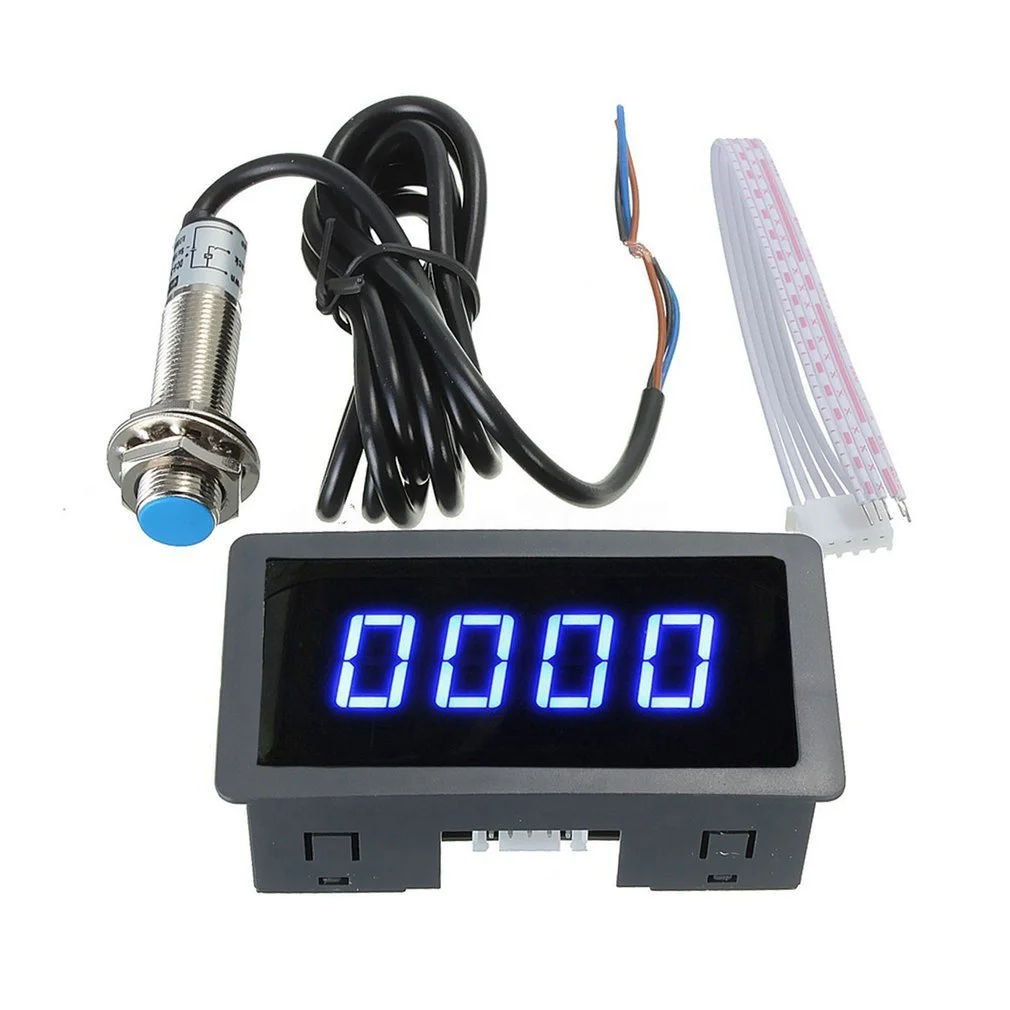 4 Digital LED Display Tachometer RPM Speed Meter High Precision Tachometer With  - £176.17 GBP