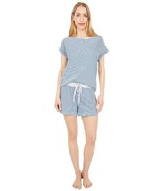 Lauren Ralph Lauren Womens Short Sleeves Strip Pattern Pajama Top Only,1-Piece,S - £21.74 GBP