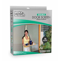 IdeaWorks Insta-screen Magic Magnet Double Screen Door, Black - £7.77 GBP