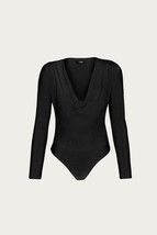 Afrm levi cowl bodysuit in Noir - £38.32 GBP