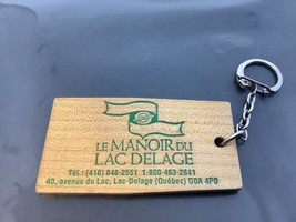 Vintage Promo Keyring Manoir Du Lac Delage Keychain Poste Garanti Porte-Clés - £6.49 GBP