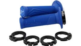Domino D100 Blue Lock On Locking Grips For Husqvarna Kawasaki KTM Gas Ga... - $31.95