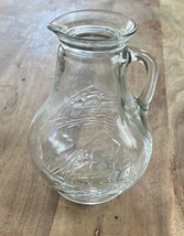 Vintage Clipper Ship Embossed Sail Boat Clear Glass Nautical Pitcher - €10,23 EUR