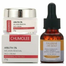 Alpha Arbutin 5% Cream + Fullerene 24K Gold Serum Whitening Freckles Dark Spots - £23.66 GBP