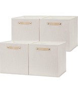 Bidtakay Large Bins Square Fabric Storage Bins 13 inch Storage Cubes She... - £22.41 GBP