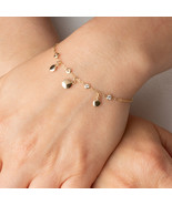 14K Yellow Gold Flat Disc Charm Bracelet - $3,426.37 MXN