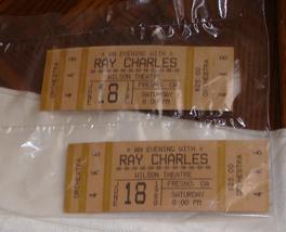 Ray charles unused concert tickets collectables 1988 california event - £27.52 GBP