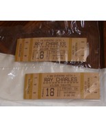 Ray charles unused concert tickets collectables 1988 california event - $47.85 CAD