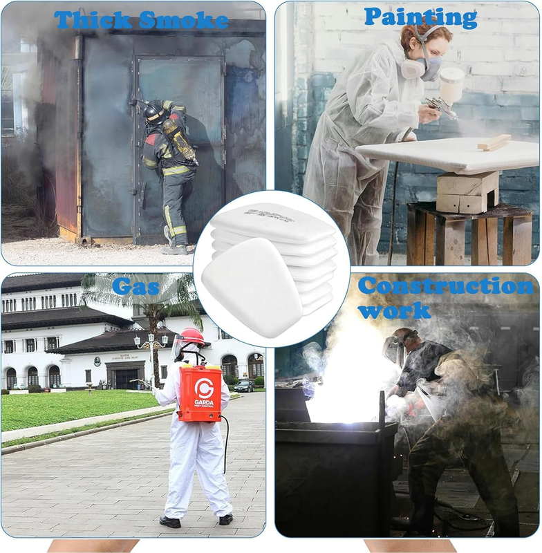 50 Pcs Respirator Mask Filters, 5N11CN Mask Filter Cotton for Dust Masks 6000 60 Item image 7
