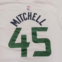 Utah Jazz Donovan Mitchell NBA #45 Nike T-Shirt Men's XL White Cotton Dri-Fit image 5