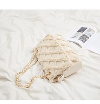 Hot Sale Women  Bag  Canvas and Short Plush with Chains Large Shopper Bag High Q - £80.97 GBP