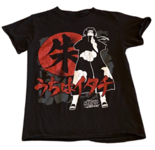 Naruto Shippuden Mens Graphic T-Shirt Anime Black 100% Cotton Ripple Junction S - £10.07 GBP