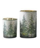 Frosted Pine Mercury Glass Candle Holder (Set of 2) - €51,23 EUR Frosted Pine Mercury Glass Candle Holder (Set of 2) - €51,23 EUR