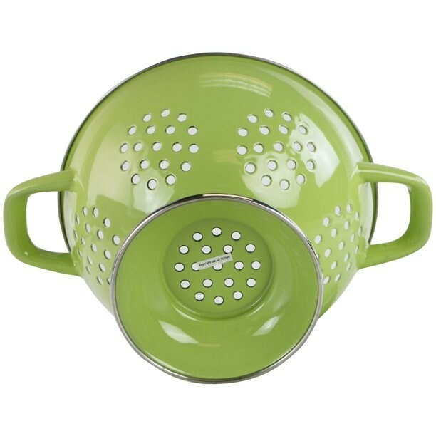 Reston Lloyd™ ~ 3 Quart ~ Enamel on Steel ~ Two-Toned ~ Lime & White Colander Item image 5