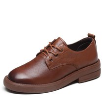 DRKANOL 2021 British Style Women Oxford Shoes 100% Genuine Cow Leather Handmade  - £83.91 GBP