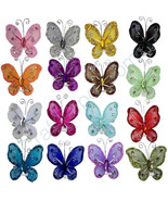 12Pcs 2&quot; Organza Butterflies Craft Wedding Party Decoration U-Pick From ... - $4.59