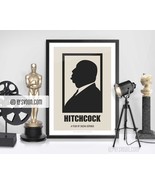 Hitchcock Print, Alternative Movie Poster, Hitch Silhouette, Portrait, M... - $10.00+