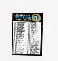 1971 Topps Baseball Coins Checklist Unmarked #161 EX Raw P1252 - £1.81 GBP