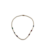 Vintage Signed GIVENCHY Faux Pearls Beads Rhinestones Necklace W/ Klikit... - $1,784.21 MXN