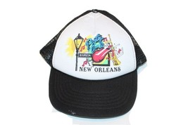 Vintage 90s Streetwear New Orleans Jazz Music Spell Out Trucker Hat Snap... - $351.21 MXN