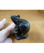 TNE-MOU-2) brown Mouse TAGUA NUT Netsuke Figurine carving VEGETABLE rode... - £22.04 GBP