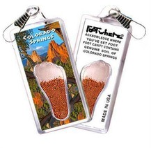 Colorado Springs FootWhere® Souvenir Zipper-Pull. Made in USA - £5.50 GBP