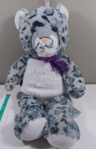 Build a Bear BAB Plush Gray and White Snow Leopard Cheetah Stuffed Anima... - $14.85