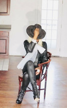 Fabulous Designer Donna Karan DKNY Womens Tie Neck Zip Leather Jacket Bl... - $287.09
